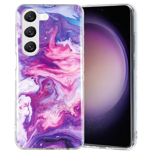 Marble Samsung Galaxy S23 Plus Etui - Rød