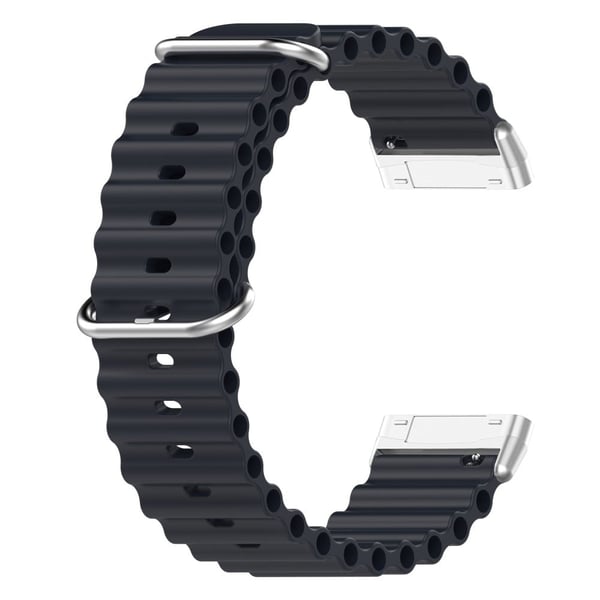 Fitbit Sense 2 / Versa 4 / 3 ocean band style urrem - Midnatssort