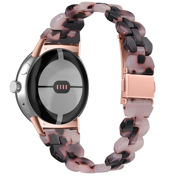 Google Pixel Watch klockarmband med rombformad harts - Rosa / Svart
