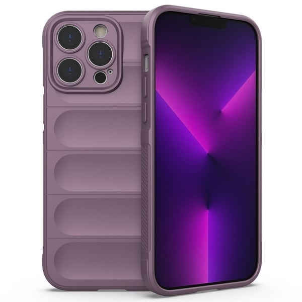 Blødt, grebsformet cover til iPhone 14 Pro - Lys Lilla