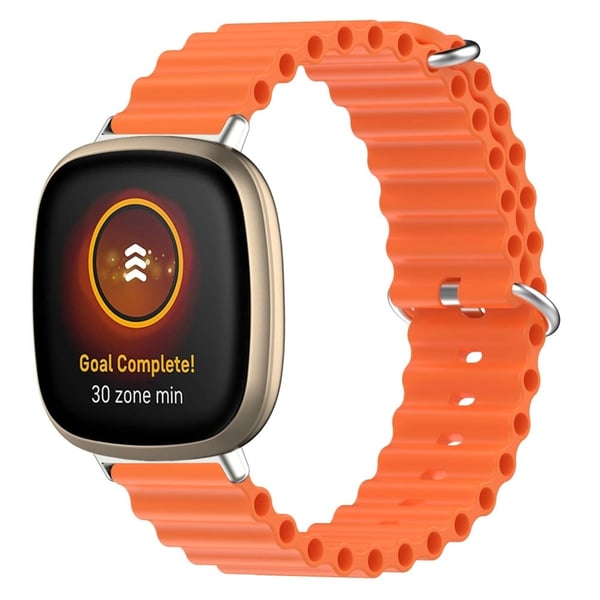 Fitbit Sense 2 / Versa 4 / 3 ocean band style urrem - Orange