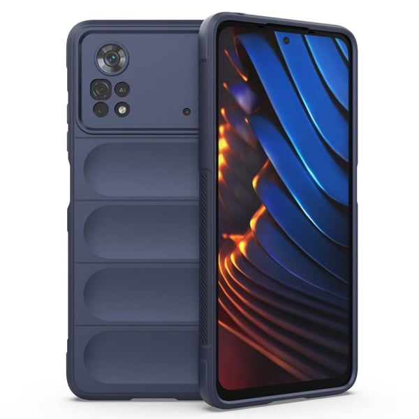 Deksel med mykt grep for Xiaomi Poco X4 Pro 5G - Mørkeblå Deksel med mykt grep for Xiaomi Poco X4 Pro 5G - Mørkeblå
