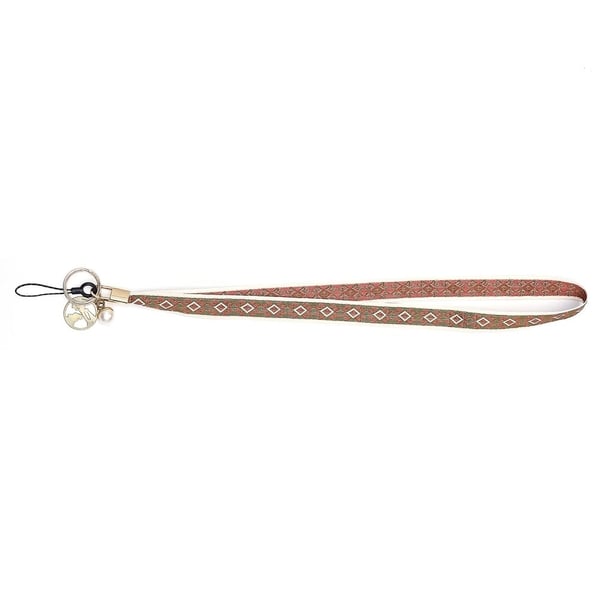 80 cm lang halsrem i totemstil med vintageanheng - Grønn