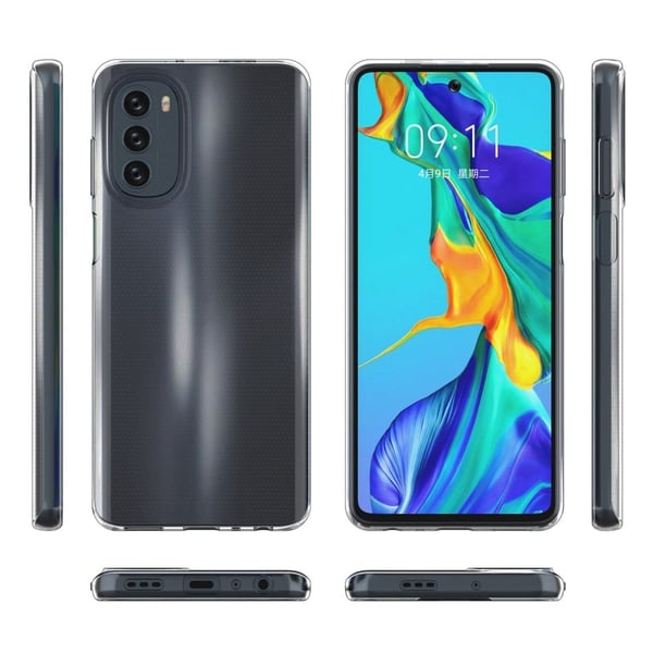 Erittäin ohut läpinäkyvä kotelo Motorola Moto G62 5G:lle