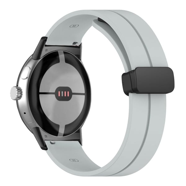 Google Pixel Watch-klokkerem i silikon - Svart Spenne / Lysegrå Google Pixel Watch-klokkerem i silikon - Svart Spenne / Lysegrå