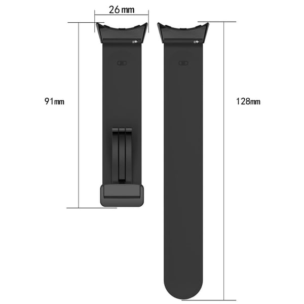 Google Pixel Watch urrem i silikone med to farver - Sort / Grøn