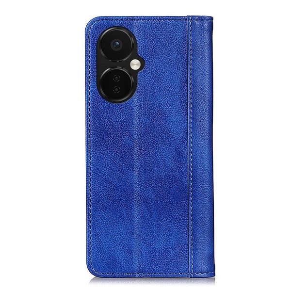 Ekte lærdeksel med magnetisk lukking for OnePlus Nord CE 3 - Blå