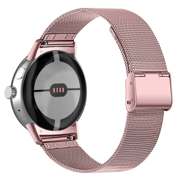 Milanese urrem i rustfrit stål til Google Pixel Watch - Lyserød Rose Milanese urrem i rustfrit stål til Google Pixel Watch - Lyserød Rose
