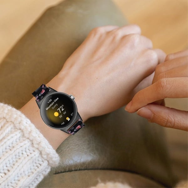 Klockarmband för Google Pixel Watch i ljus resinstil - Svart Rosa Mix