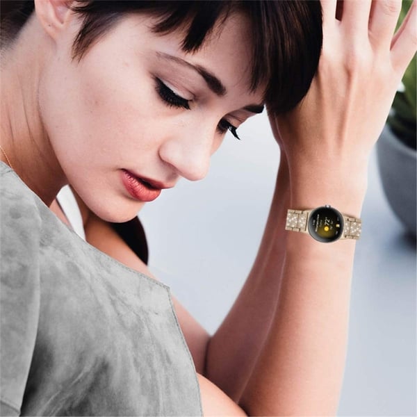 Google Pixel Watch urrem med rhinestone-dekor - Gull