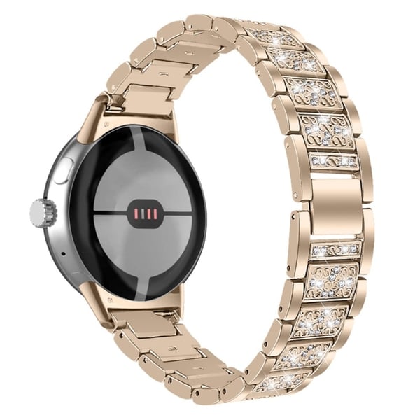 Google Pixel Watch urrem med rhinestone-dekor - Gull