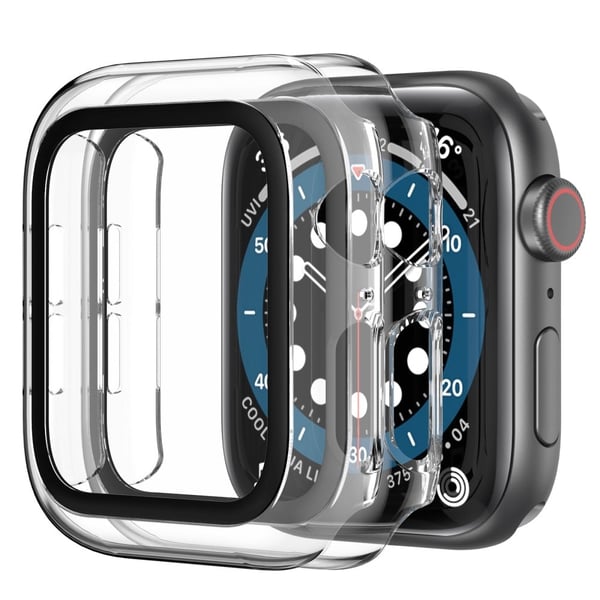 2 stk AHASTYLE Apple Watch Series 8 (45 mm) / Watch Ultra-deksel med herdet glass - Gjennomsiktig 2 stk AHASTYLE Apple Watch Series 8 (45 mm) / Watch Ultra-deksel med herdet glass - Gjennomsiktig