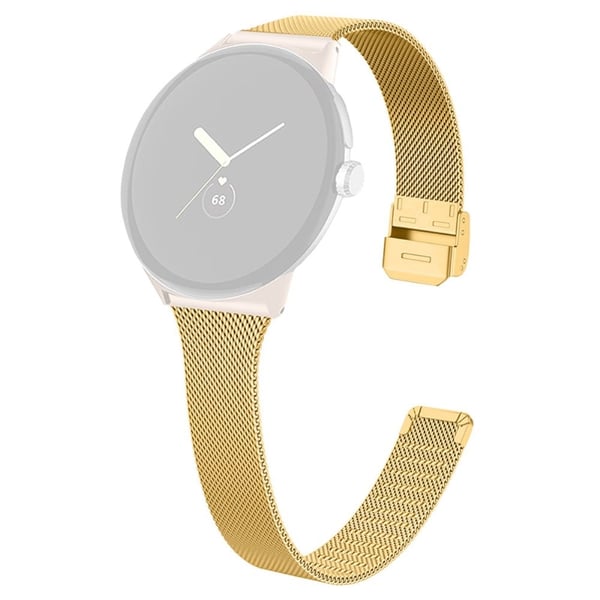 Google Pixel Watch milanesisk klokkerem i rustfritt stål - Gull