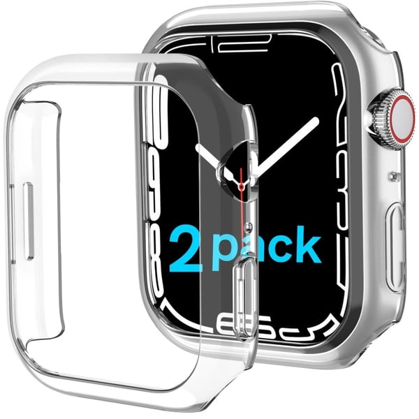 2Pcs AHASTYLE Apple Watch Series 8 (41mm) cover - Transparent 2Pcs AHASTYLE Apple Watch Series 8 (41mm) cover - Transparent