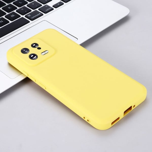 Matt flytende silikondeksel for Xiaomi 13 - Gul