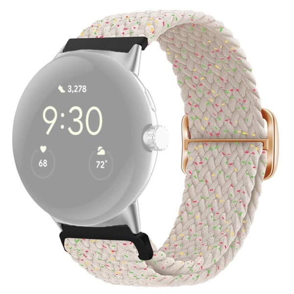 Google Pixel Watch urrem i nylon - Starlight Farve Prikker Google Pixel Watch urrem i nylon - Starlight Farve Prikker