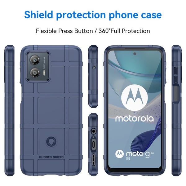 Rugged Shield Suojakotelo Motorola Moto G53 - Sininen