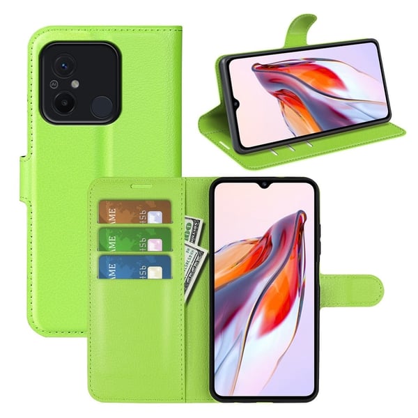 Klassisk Xiaomi Redmi 12C Flip Etui - Grøn