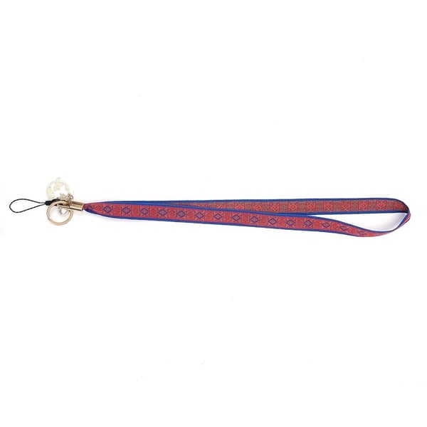 80 cm lang halsrem i totemstil med vintageanheng - Rød 80 cm lang halsrem i totemstil med vintageanheng - Rød