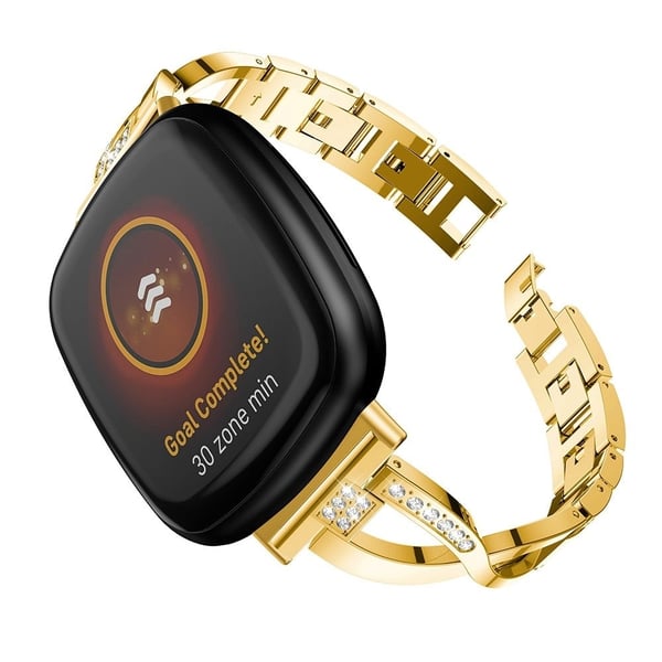 Fitbit Sense 2 / Versa 4 klokkerem med rhinestone dekor - Gull