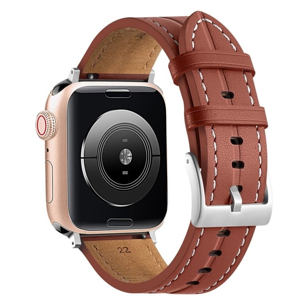 Apple Watch Series 8 (41 mm) klokkerem i ekte skinn - Brun