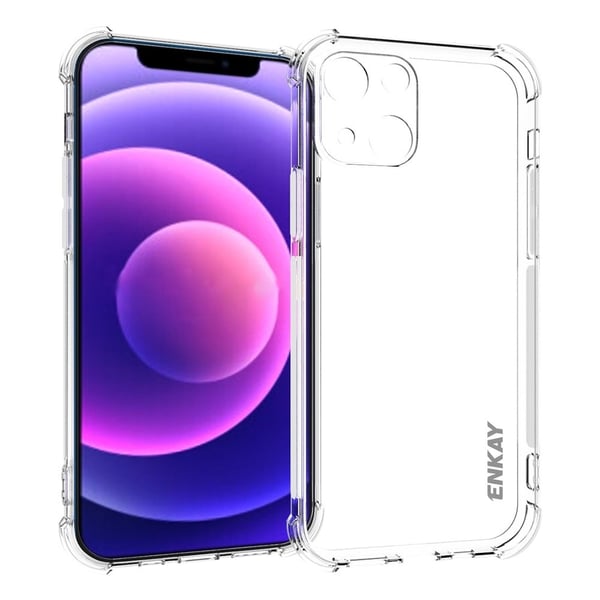 ENKAY gjennomsiktig fallsikkert etui for iPhone 13 Mini