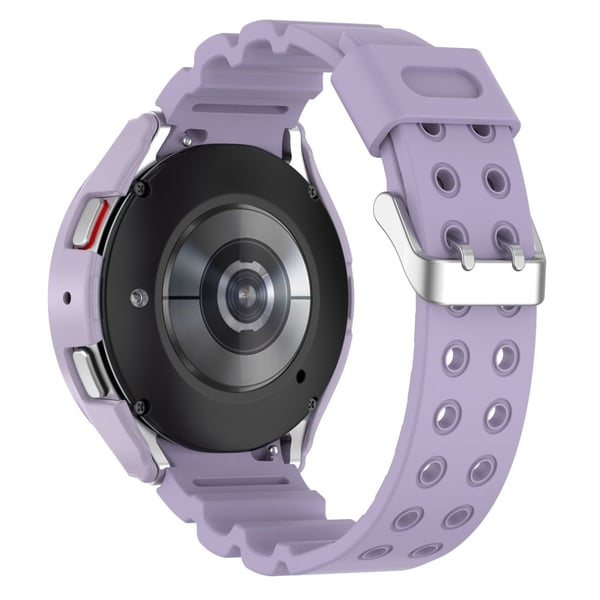 Samsung Galaxy Watch 5 (44mm) / 4 (44mm) silikoninen ranneke ja suojus - Violetti