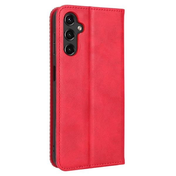 Bofink Vintage Samsung Galaxy A14 Læretui - Rød
