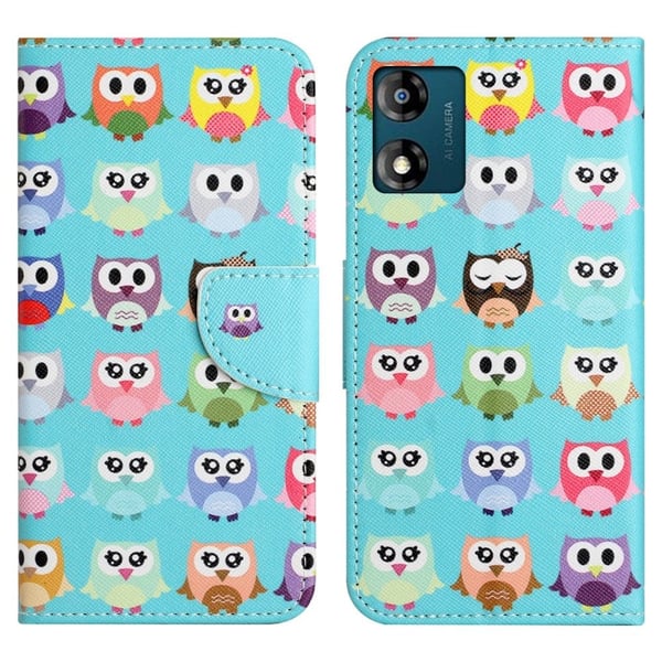 Wonderland Motorola Moto E13 Flippetui - Ugler