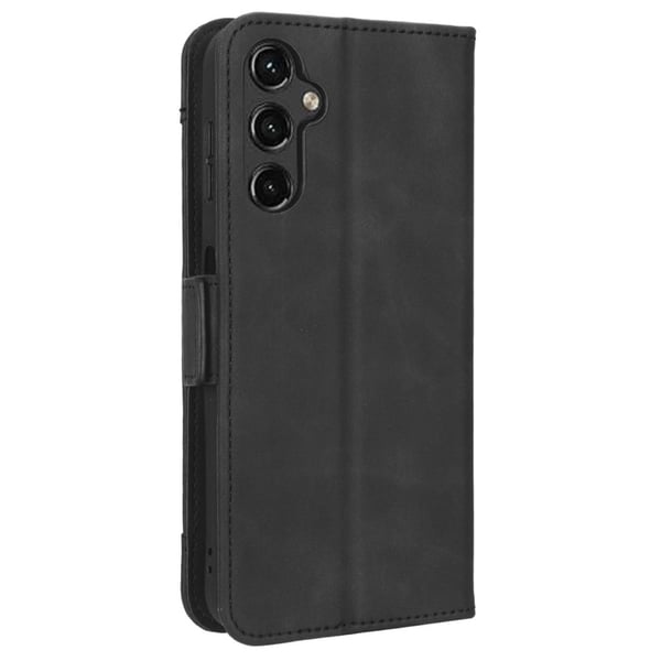 Stilfuldt Læder Etui med Pung til Samsung Galaxy A14 - Sort