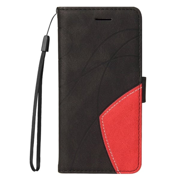 Teksturert læretui med stropp for Motorola Edge 30 Ultra - Svart