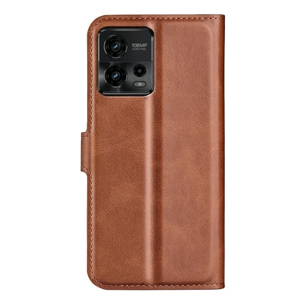 Læretui med Lommebok til Motorola Moto G72 - Lysebrun