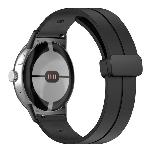 Google Pixel Watch silikone-urrem - Sort Spænde / Sort Google Pixel Watch silikone-urrem - Sort Spænde / Sort