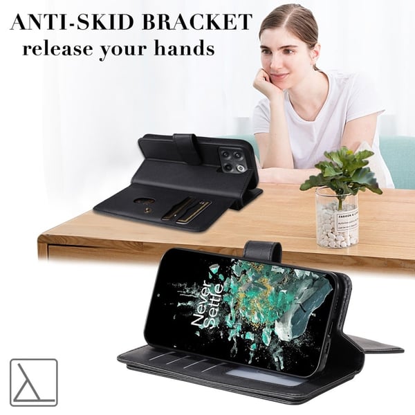 10-slot Pung Etui til OnePlus Ace Pro / 10t - Sortliggrøn