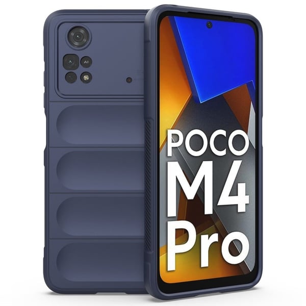 Mjukt greppformat Xiaomi Poco M4 Pro skal - Blå