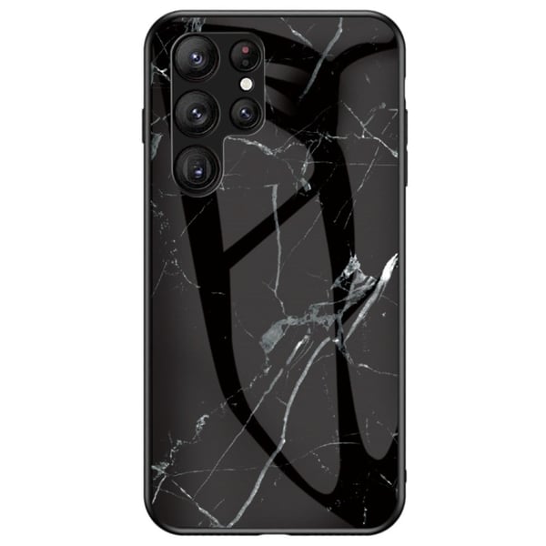 Fantasy Marble Samsung Galaxy S23 Ultra Deksel - Svart Klinkekule