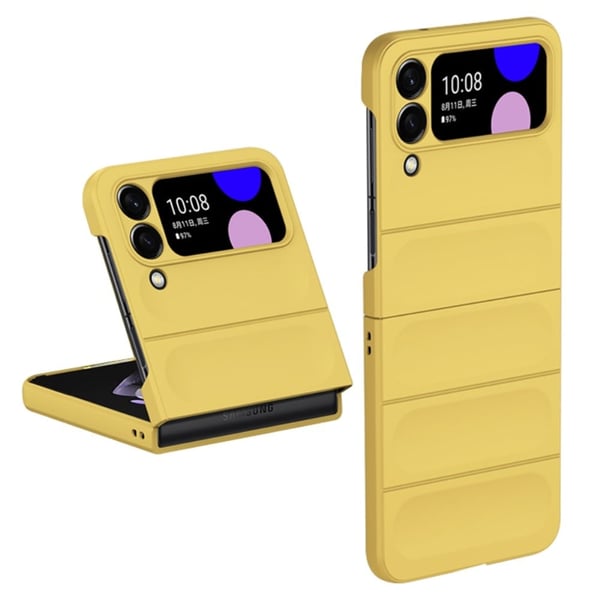 Pehmeä kahva muotoiltu kuori Samsung Galaxy Z Flip4 - Keltainen