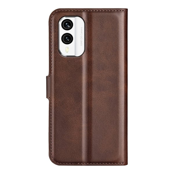 Læretui med Lommebok til Nokia X30 - Brun
