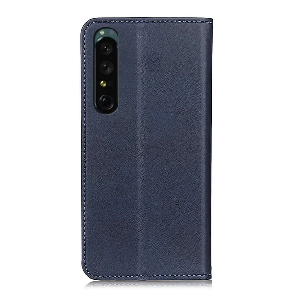 Flip Etui med Pung i Ekte Lær til Sony Xperia 1 V - Blå