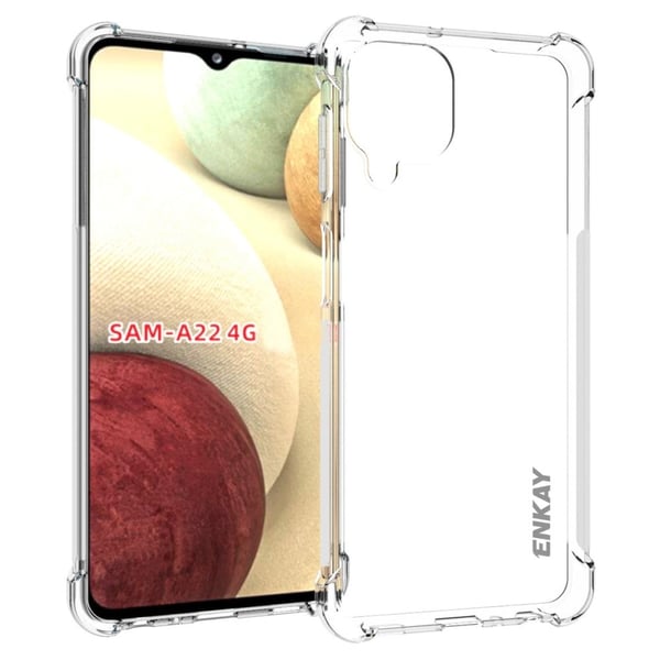 Ultratynt, gjennomsiktig etui til Samsung Galaxy A22 4G