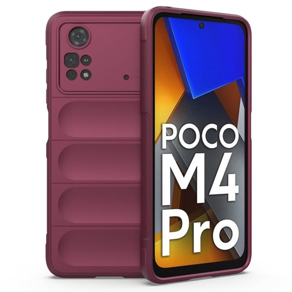 Blødt grebsformet cover til Xiaomi Poco M4 Pro - Rød