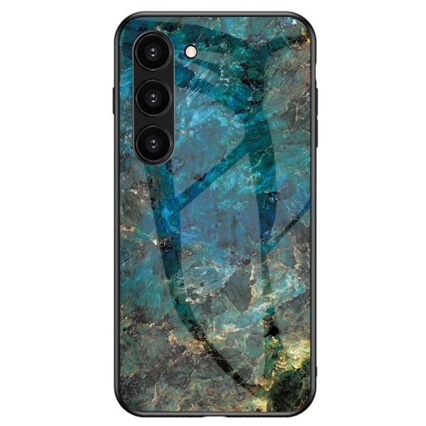 Fantasy Marble Samsung Galaxy S23 Plus Deksel - Smaragd Klinkekule