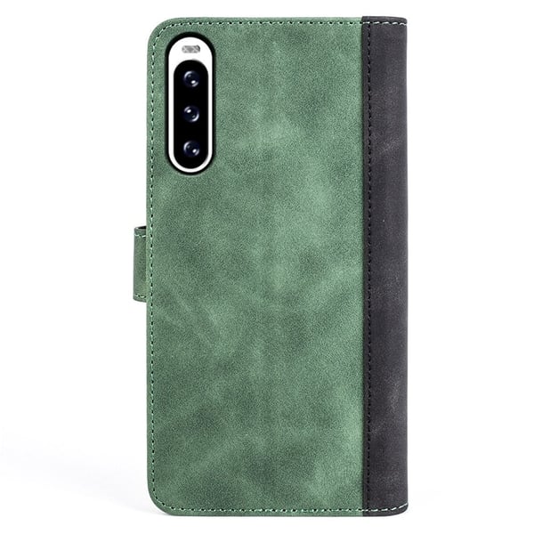 To-farvet Sony Xperia 10 V læderetui - Grøn