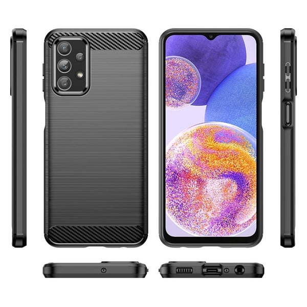Carbon Flex Suojakotelo Samsung Galaxy A23 5G / A23 - Musta