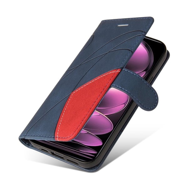 Teksturert læretui med stropp for Xiaomi Poco X5 Pro / Xiaomi Redmi Note 12 Pro / Xiaomi Redmi Note 12 Pro Speed - Blå