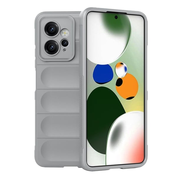 Mjukt greppformat Xiaomi Redmi Note 12 skal - Silver/Grå Mjukt greppformat Xiaomi Redmi Note 12 skal - Silver/Grå
