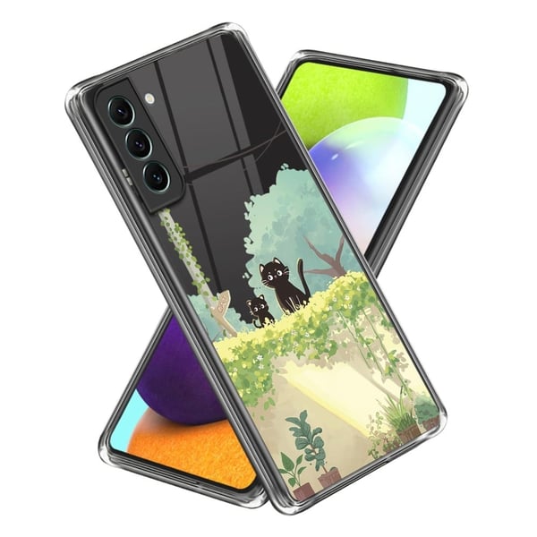 Deco Samsung Galaxy S23 Plus Etui - To Katter Deco Samsung Galaxy S23 Plus Etui - To Katter