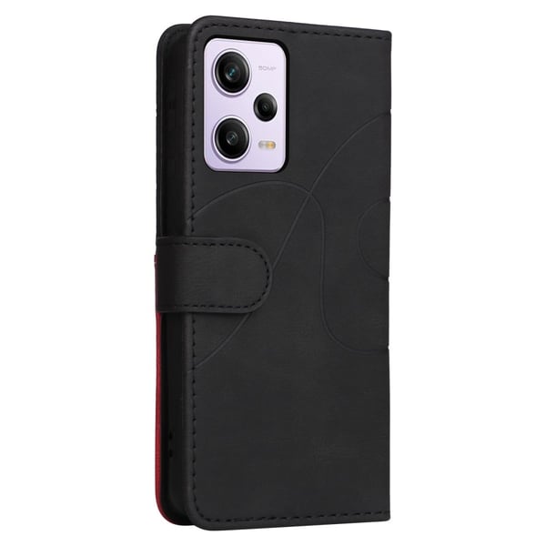 Teksturert læretui med stropp for Xiaomi Poco X5 Pro / Xiaomi Redmi Note 12 Pro / Xiaomi Redmi Note 12 Pro Speed - Svart