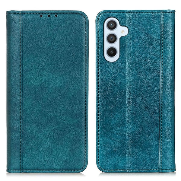 Aito nahkakotelo magneettisuljuksella Samsung Galaxy M14 - Vihreä