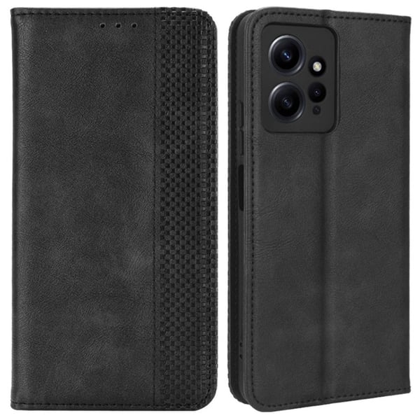 Bofink Vintage Xiaomi Redmi Note 12 Læretui - Svart